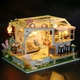 3D Интерьерный конструктор DIY House Румбокс Hongda craft «Котики и кофе»‎ + Защитный купол (M2111) - изображение 3