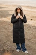 Женское длинное зимнее пальто TOWMY XL черное 603372 - изображение 1