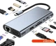 Хаб Док станція Deepfox-2310 11 в 1 USB Type-C концентратор для ноутбука 11 портів - зображення 2