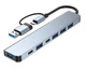 USB хаб Deepfox 2217TU Type C/Type A 7 портів алюмінієвий hub концентратор - зображення 1