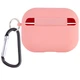 Износостойкий силиконовый Футляр с микрофиброй для наушников AirPods Pro 2 / Pink - изображение 2