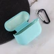 Силіконовий футляр з мікрофіброю для навушників Airpods Pro (Бірюзовий / Marine Green) - изображение 3