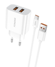 Зарядное устройство Foneng EU45 Dual USB Charger (Fast 2.4A) + кабель Type C - изображение 1