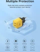 Сетевое зарядное устройство Asometech GAN 40W 2 type-c Yellow - изображение 6