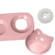 Миска для котов Taotaopets 119906 Pink 22*28,2*14,5 см двойная с поилкой - изображение 3