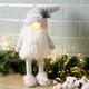 Новогодняя мягкая игрушка Novogod'ko Гном белый 60см LED нос (974626) - изображение 2