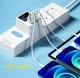 Сетевое зарядное устройство Asometech (40W) на 3 USB + 1 Type-C с дисплеем белое (71532077) - изображение 2