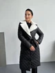 Женское зимнее стеганое пальто с меховым воротником K&ML XS - S ( 42 - 44 ) Черный ( 36 - 01 ) - изображение 1