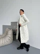 Женское зимнее стеганое пальто с меховым воротником K&ML XS - S ( 42 - 44 ) Молочный ( 36 - 03 ) - изображение 3