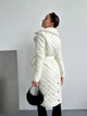 Женское зимнее стеганое пальто с меховым воротником K&ML XS - S ( 42 - 44 ) Молочный ( 36 - 03 ) - изображение 5