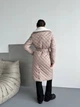 Женское зимнее стеганое пальто с меховым воротником K&ML M - L ( 46 - 48 ) Бежевый ( 36 - 02 ) - изображение 4