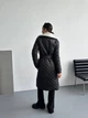 Женское зимнее стеганое пальто с меховым воротником K&ML XS - S ( 42 - 44 ) Черный ( 36 - 01 ) - изображение 9