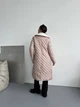 Женское зимнее стеганое пальто с меховым воротником K&ML M - L ( 46 - 48 ) Бежевый ( 36 - 02 ) - изображение 8