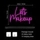 Неоновая LED вывеска Let's Makeup для парикмахерской, салон красоты 32x42 см USB - изображение 2