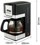 Кавоварка крапельна Kafe Filter DSP КА 3О24 електрична кавоварка зі скляною колбою 1.2 л кавомашина 800W - зображення 5