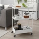 Візок білий 50,5х30х83см Ikea NISSAFORS 404.657.33 - изображение 3