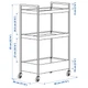 Візок білий 50,5х30х83см Ikea NISSAFORS 404.657.33 - изображение 8