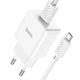 Мережевий зарядний пристрій HOCO C106A + кабель USB - Micro USB Leisure Single Port Charger 1USB 10.5W 2.1A White - зображення 5