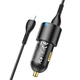 Зарядний автомобільний Hoco NZ6 PD45W+QC3.0 (2Type-C/1USB/3A) + кабель Type-C - Lightning Чорний - изображение 4