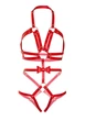 Портупея женская Боди эко кожа Leg Avenue Studded O-ring harness teddy S Красный ( SO8560 ) - изображение 5