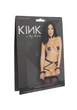 Портупея женская сатиновая с наручниками и чёкером Leg Avenue Harness & wrist restraints S/M/L Чёрный ( - изображение 5