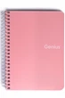 Блокнот для записей, спираль, А6/80л., в клетку, белый блок, Genius (розовый) - изображение 1