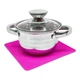 Силиконовая подставка под горячее MagicKitchen двусторонняя розовая - изображение 4
