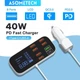 Автомобільний 8-портовий USB-зарядний пристрій ASOMETECH 40W LED дисплей QC3.0 PD3.0 - зображення 1