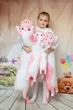Мягкая игрушка "Кот Батон" 50 см Подушка - обнимашка розовый - изображение 5