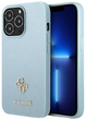 Панель Guess Saffiano 4G Small Metal Logo для Apple iPhone 13 Pro Max Blue (3666339048037) - зображення 1