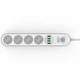 Удлинитель сетевой 2 метра Ldnio SE4432 |2500W, 10A, 2.0m, 4USB, 3.4A| Белый - изображение 12