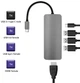Адаптер Qoltec USB Typ-C - 3x USB/USB Typ-C/HDMI 5 w 1 серый (5901878503813) - изображение 2
