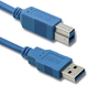 Kabel Qoltec do drukarki USB Type A męski - USB Type B męski 3 m (5901878523101) - obraz 1