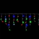 Світлодіодна гірлянда бахрома для приміщення 100 LED 3х0.5 м прозорий шнур із перехідником різнокольорова - зображення 2
