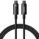 Кабель для быстрой зарядки BASEUS Tungsten Gold Type-C to Type-C |1m, 240W, 5A, 480Mb/s, PD3.1| Black - изображение 2