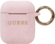 Etui CG Mobile Guess Silicone Glitter GUACCSILGLLP do AirPods 1 / 2 Różowy (3700740463802) - obraz 1