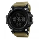 Часы наручные мужские с подсветкой Skmei 1384KH 5ATM 54mm black/khaki - изображение 2