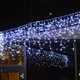 Светодиодная гирлянда бахрома 120 LED, 3x0,5м, 8 режимов, 220В, прозрачный провод, IP44 Белый - изображение 7