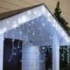 Светодиодная гирлянда бахрома 120 LED, 3x0,5м, 8 режимов, 220В, прозрачный провод, IP44 Белый - изображение 1