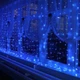 Светодиодная гирлянда штора 320 LED, 3x2м, 220В, прозрачный провод, 8 режимов, IP44 Синий - изображение 3