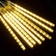 Новорічна LED гірлянда штора Бурульки 8 шт., 3х0,5 м, 220V, IP44 Теплий білий - зображення 1