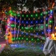 Светодиодная гирлянда сетка 160 LED, 2x1,5м, 220В, Прозрачний провод, 8 режимов, IP44, Мультиколор - изображение 3