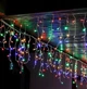 Светодиодная гирлянда бахрома 120 LED, 3x0,5м, 8 режимов, 220В, прозрачный провод, IP44 - изображение 1