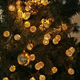 Светодиодная гирлянда "Металлические шарики", 20 LED, золотистые, 5м + переходник, 220V, IP44, Теплый белый - изображение 2