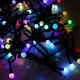 Светодиодная гирлянда штора "Шарики" 120 LED, 3x0,8м, 220В, 8 режимов, черный провод, IP64, Мультиколор - изображение 4
