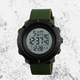 Часы наручные мужские с подсветкой Skmei 1213AG 50мм black/green - изображение 4