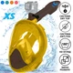 Полнолицевая панорамная X/S Kids (3-10лет) Снорклинг Маска для плаванья VelaSport 1.0 на все лицо с трубкой и клапаном с креплением для экшн камеры детские Yellow Grey - изображение 1