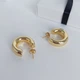 Серьги кольца женские (20 мм) DeKolie MK1271 золотистый - изображение 3
