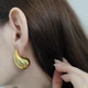 Серьги женские объемные трендовые DeKolie MK1270-1 золотистый - изображение 2