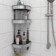 Кутова навісна полиця у ванну кумнату 19х58 см, нержавіюча сталь IKEA BROGRUND 304.089.79 - зображення 3